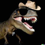 DALL·E 2022-09-07 20.52.27 - a photo of a T-Rex wearing a sheriff hat and sunglasses roaring i...png