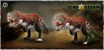 How many differences can you spot between these two fierce T-Rexes?