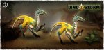 How many differences are there between these two green-and-yellow coelophysis dinos?