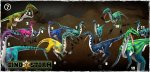 Which of these coelophysis dinosaurs share the exact same look?